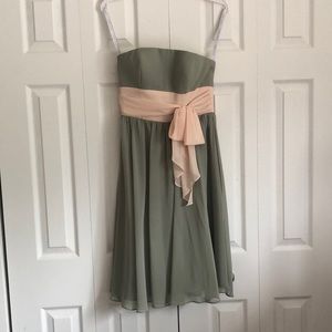 Alfred Angelo strapless bridesmaid dress